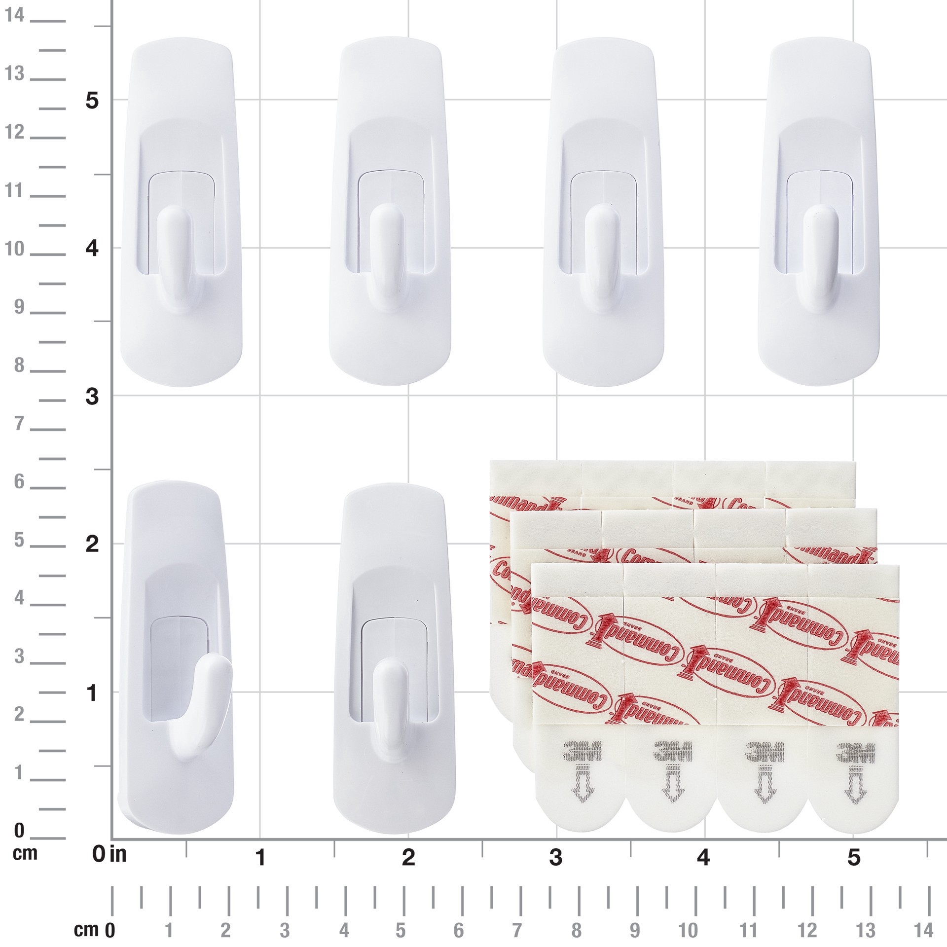 slide 2 of 4, 3m Command Utility Hooks Value Pack, 2.375 in x 0.875 in x 0.625 in