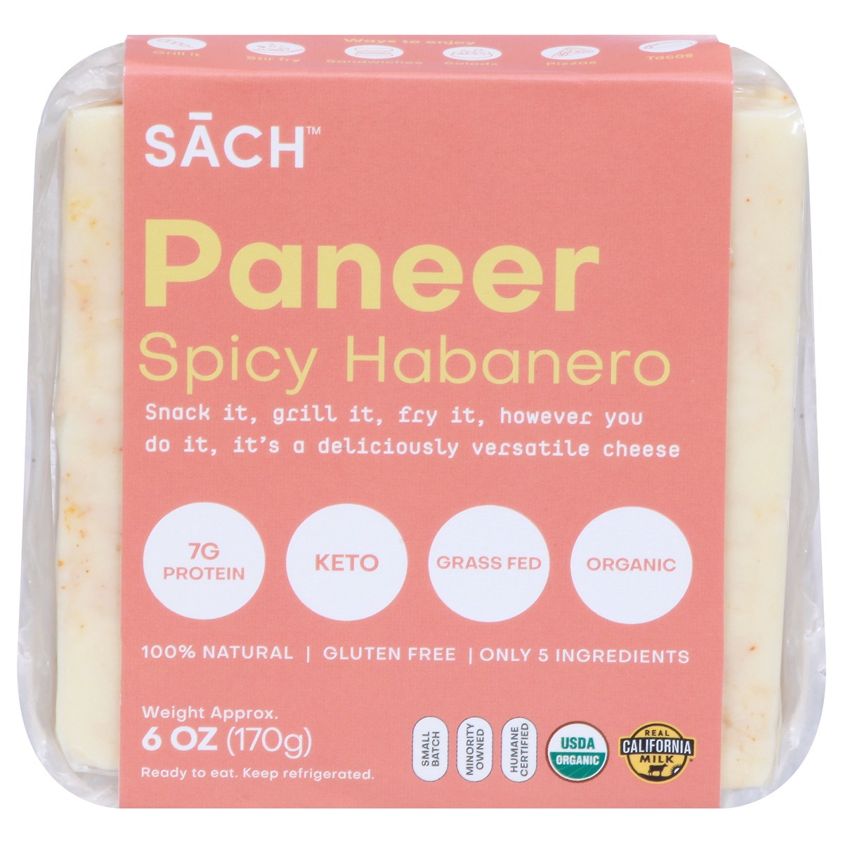 slide 1 of 1, Sach Paneer Spicy Habanero Cheese 6 oz, 6 oz