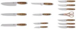 Dash of That Acacia Wood Handle Knife Block Set, 15 pc