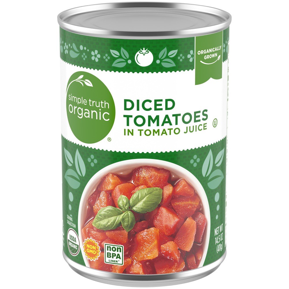 slide 3 of 3, Simple Truth Organic Diced Tomatoes, 14.5 oz