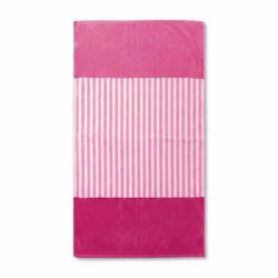 Everyday Living Stripe Print Beach Towel - Pink