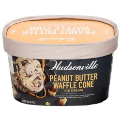 Hudsonville Ice Cream Peanut Butter Waffle Cone