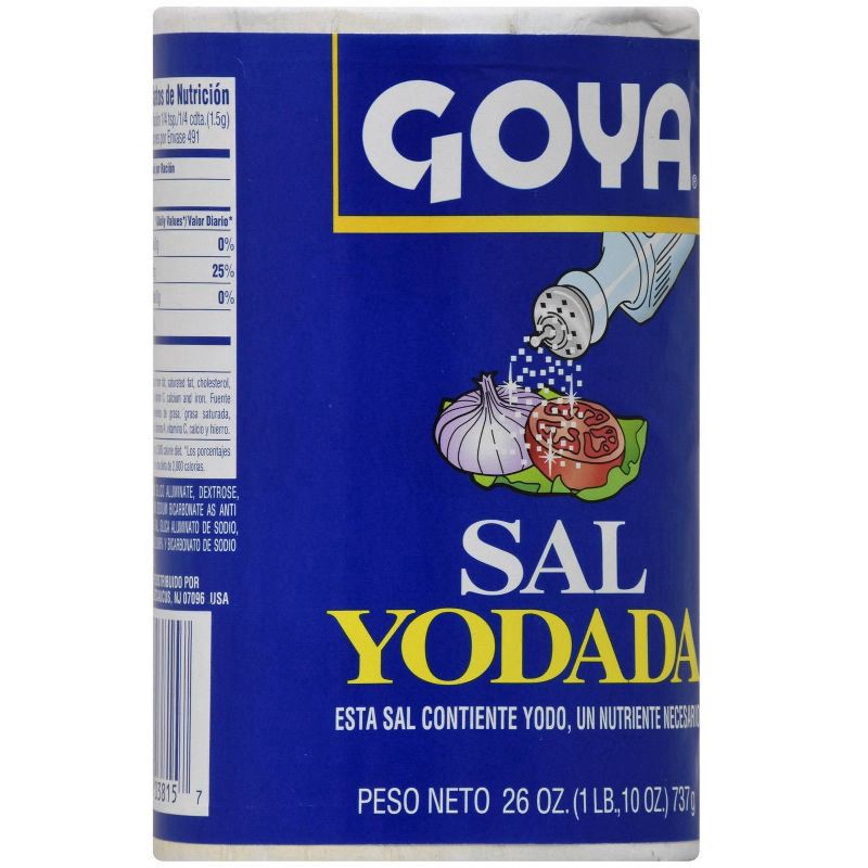 slide 2 of 4, Goya Iodized Salt - 26oz, 26 oz