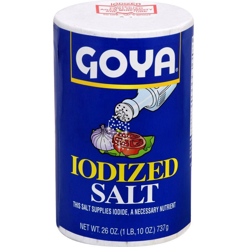 slide 1 of 4, Goya Iodized Salt - 26oz, 26 oz