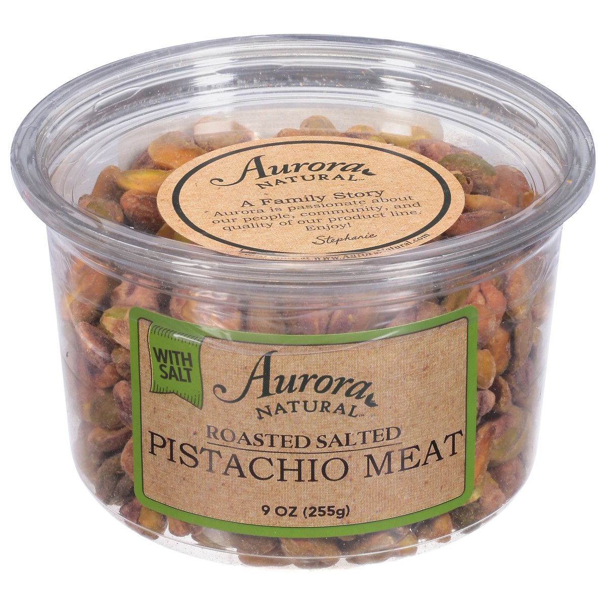 slide 2 of 14, Aurora Natural Roasted Salted Pistachio Meat 9 oz, 9 oz