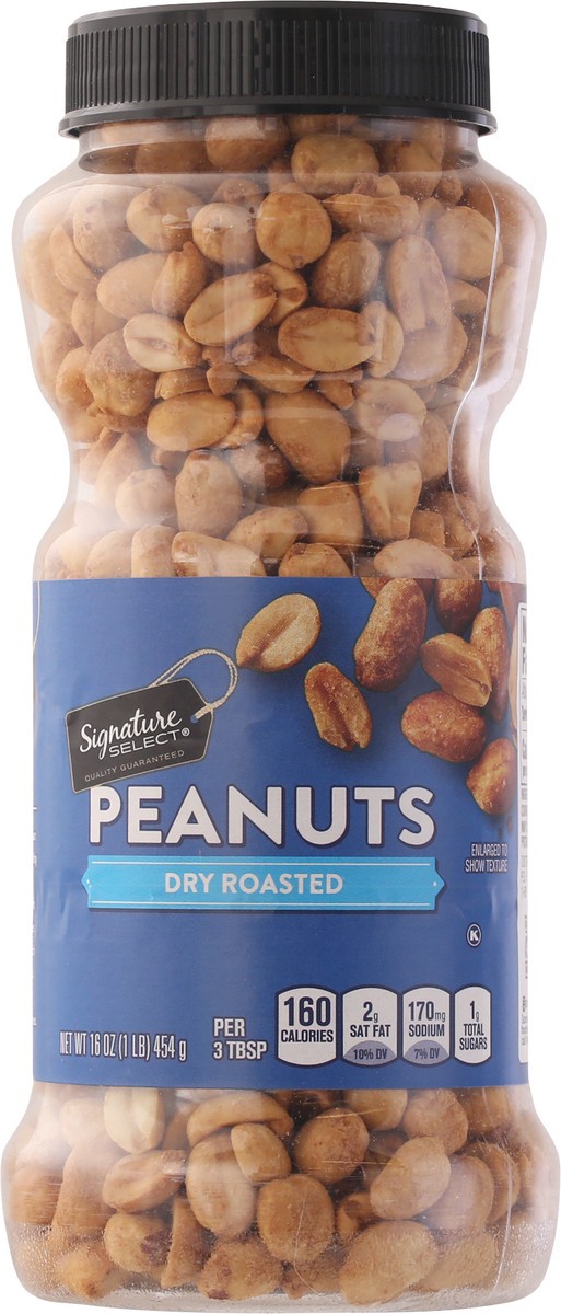 slide 14 of 14, Signature Select Dry Roasted Salted Peanuts 16 oz, 16 oz