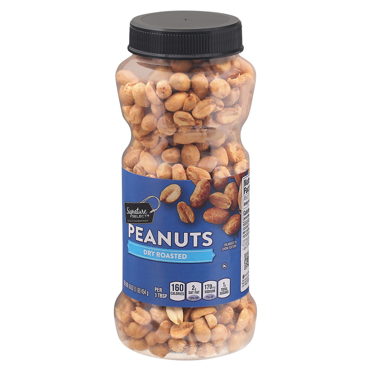 slide 2 of 14, Signature Select Dry Roasted Salted Peanuts 16 oz, 16 oz