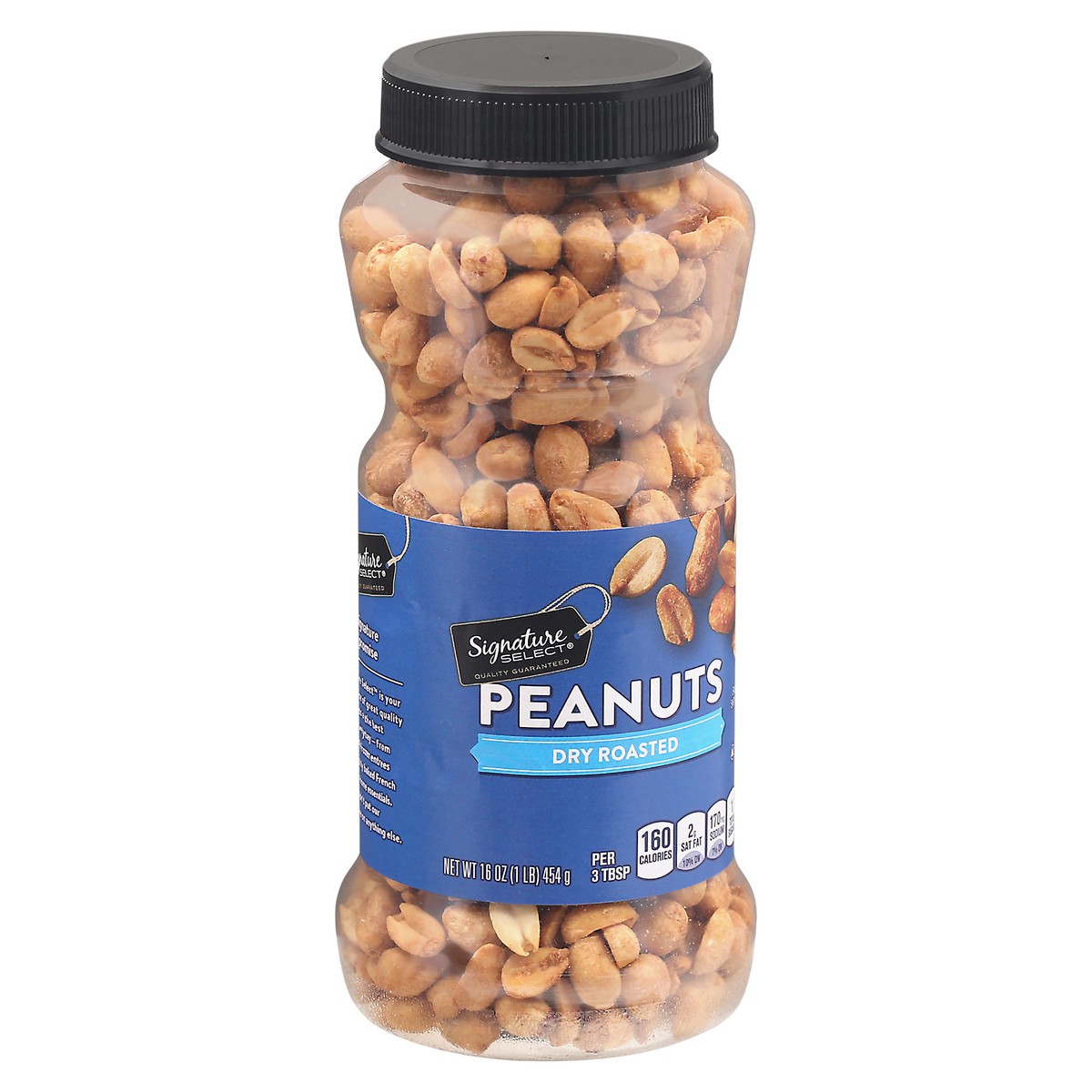 slide 3 of 14, Signature Select Dry Roasted Salted Peanuts 16 oz, 16 oz