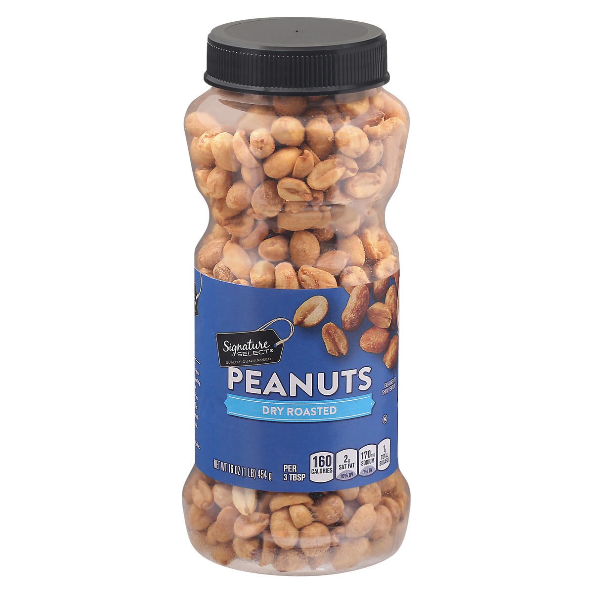 slide 11 of 14, Signature Select Dry Roasted Salted Peanuts 16 oz, 16 oz