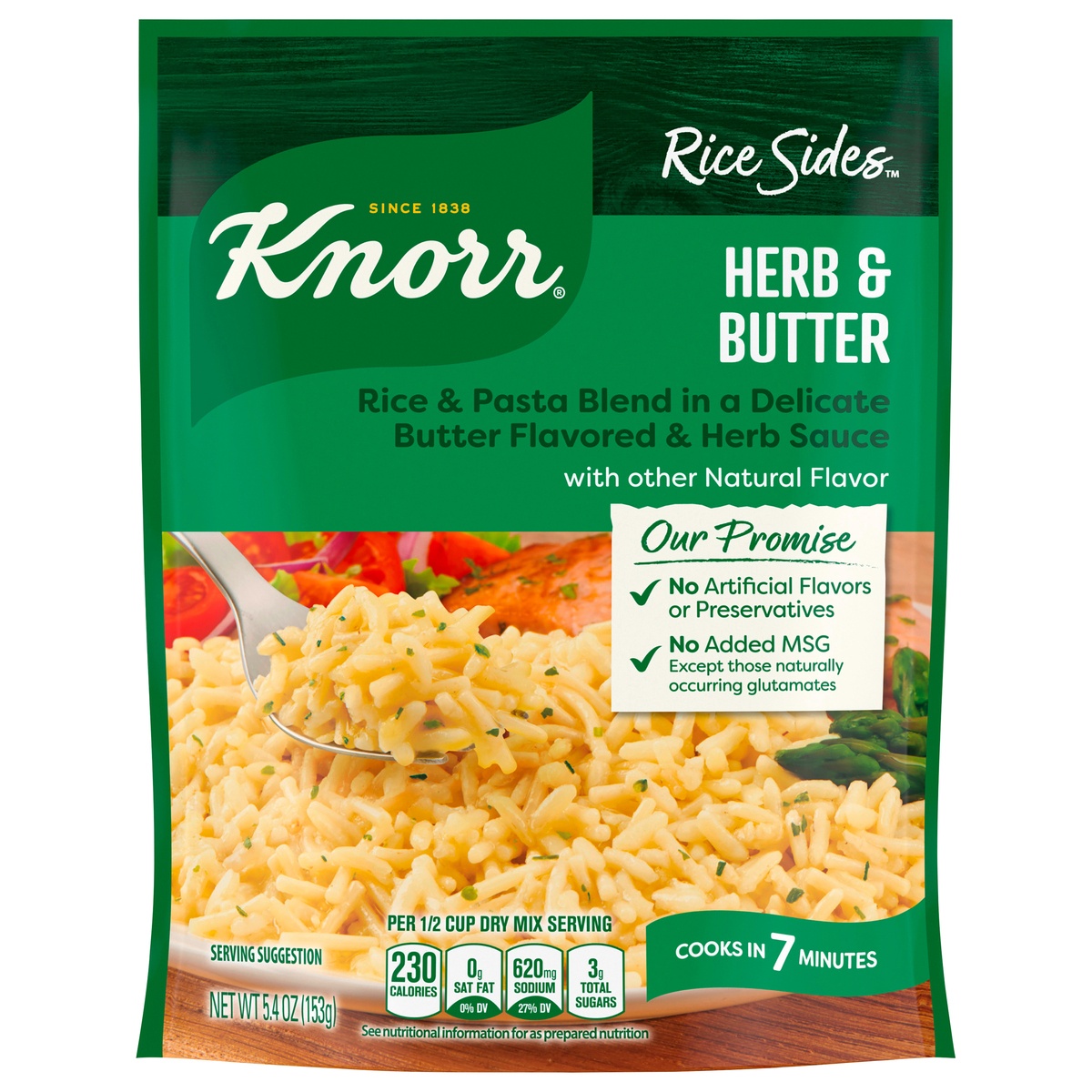 slide 1 of 5, Knorr Sides Dish Herb & Butter Rice, 5.4 oz