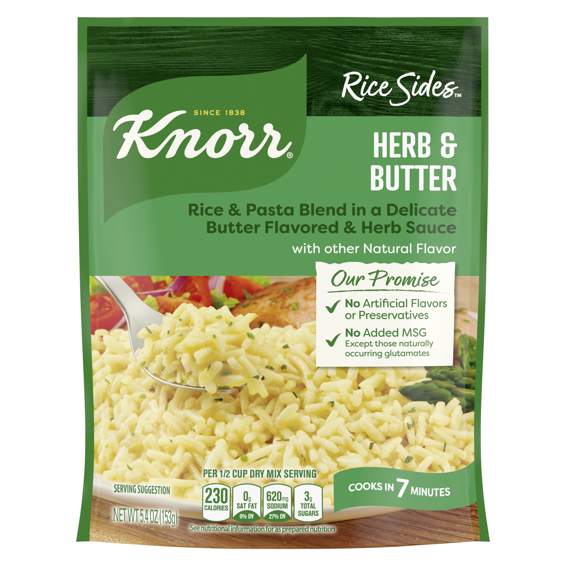 slide 1 of 4, Knorr Rice Sides Herb & Butter Long Grain Rice and Vermicelli Pasta Blend, 5.4 oz, 5.4 oz