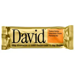 DAVID Peanut Butter Chocolate Chunk Flavored Bar 2.19 oz