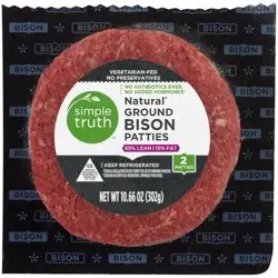 Simple Truth Natural Ground Bison Patties 85% Lean