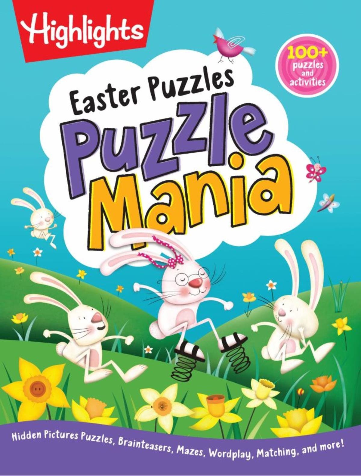 slide 1 of 1, Easter Puzzles By Highlights, 144 pages