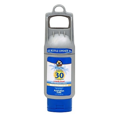 slide 1 of 1, Australian Gold X-Treme Sport Lotion SPF30 With Bottle Opener, 1.7 oz