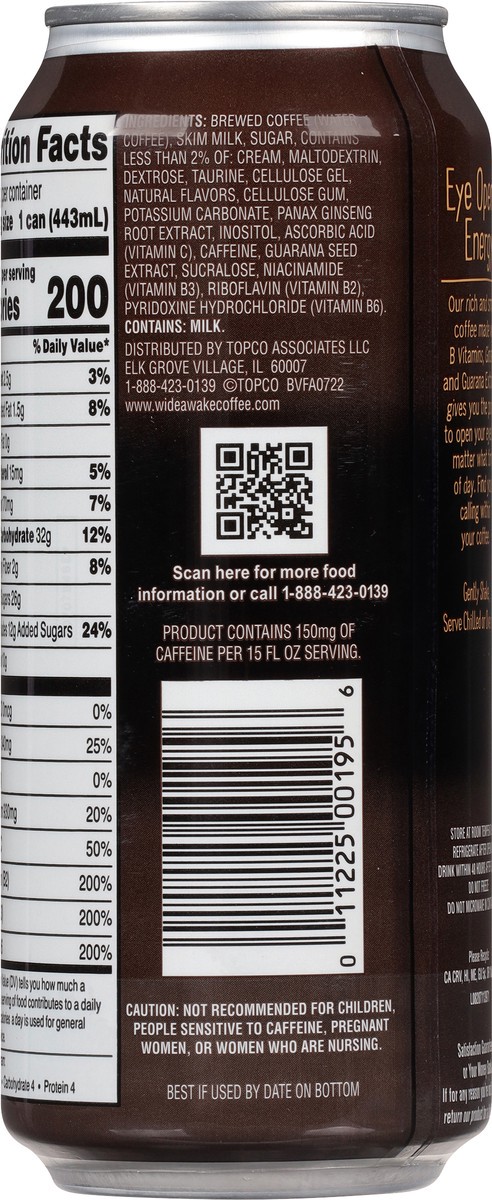 slide 8 of 9, Wide Awake Coffee Co. Vanilla Energy Coffee Drink - 15 fl oz, 15 fl oz