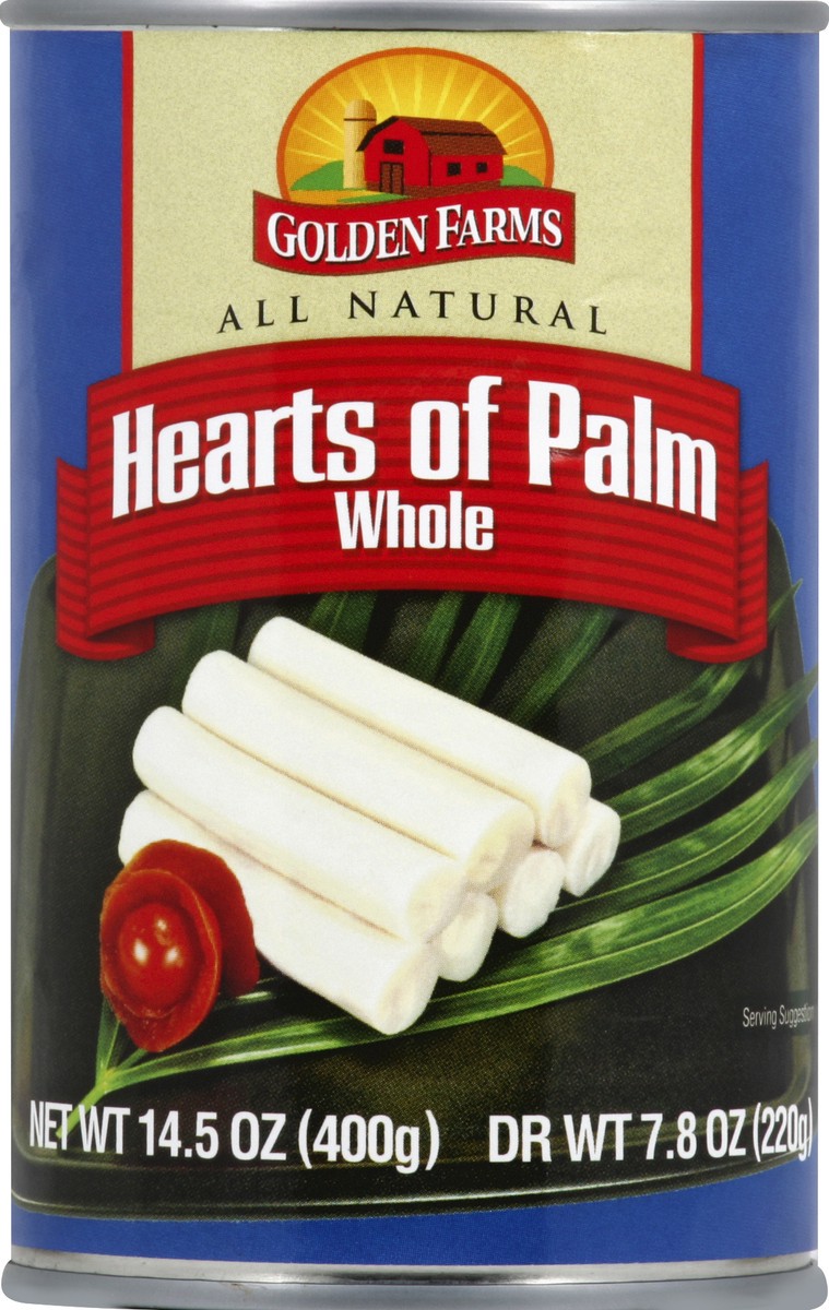 slide 2 of 2, Golden Farms Hearts of Palm 14.5 oz, 14.5 oz