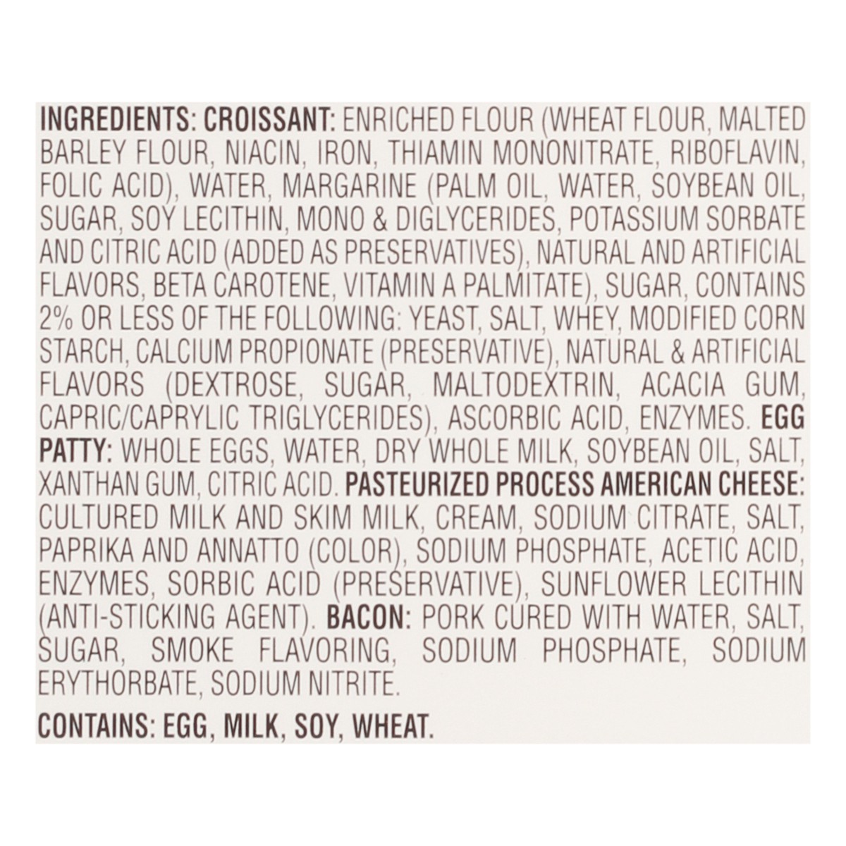 slide 17 of 18, Crav'n Flavor Bacon, Egg & Cheese Croissant Breakfast Sandwiches Single Pack 2 ea, 7.2 oz