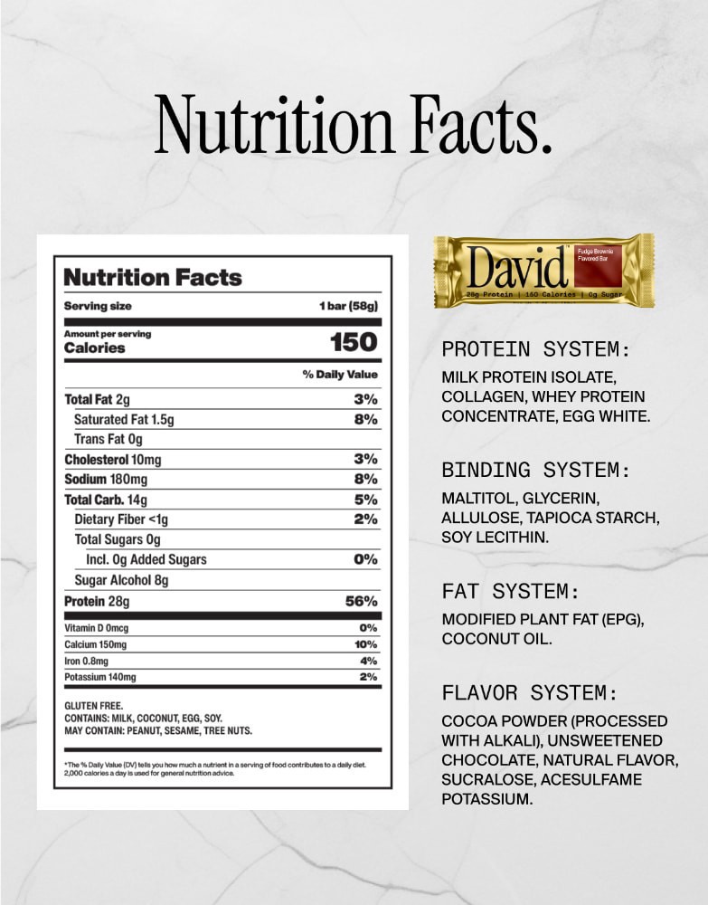 slide 2 of 6, David Fudge Brownie Protein Bar, 2.05 oz