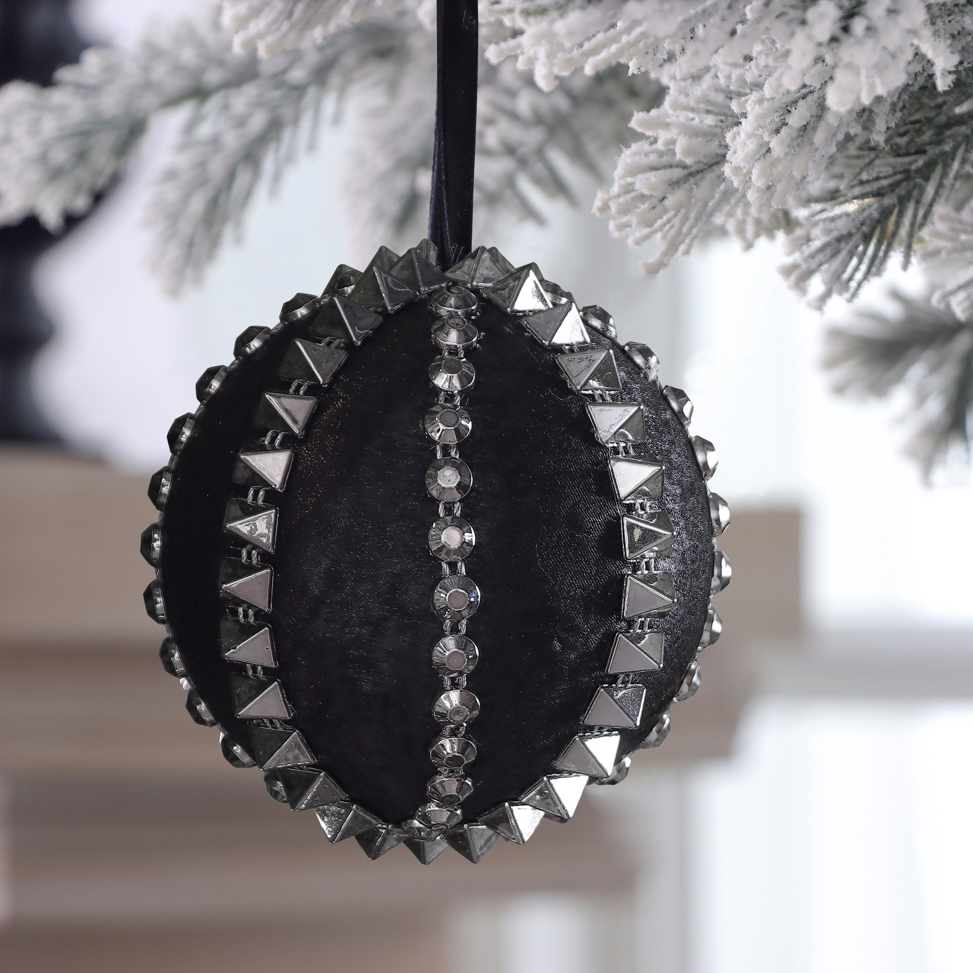 slide 3 of 5, 4" Vertical Spikes Fabric Ornament By Ashland, 4 in