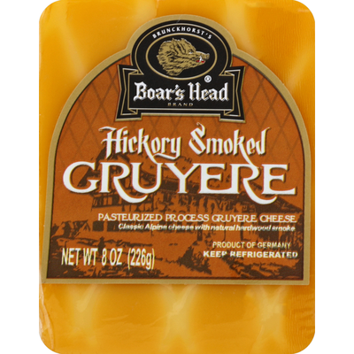 slide 1 of 1, Boar's Head Hickory Smoked Gruyere Cheese, per lb