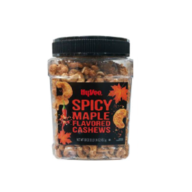 slide 1 of 1, Hy-Vee Cashews, Spicy Maple, 30 oz
