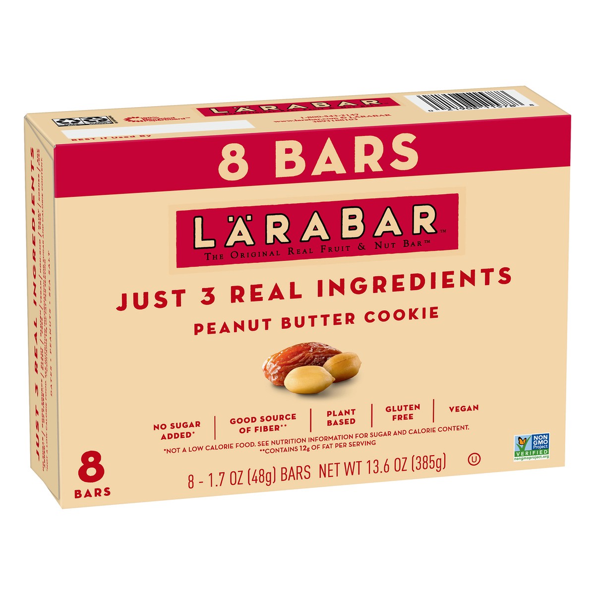 slide 2 of 9, LÄRABAR Peanut Butter Cookie Fruit & Nut Bar 8 ea, 8 ct