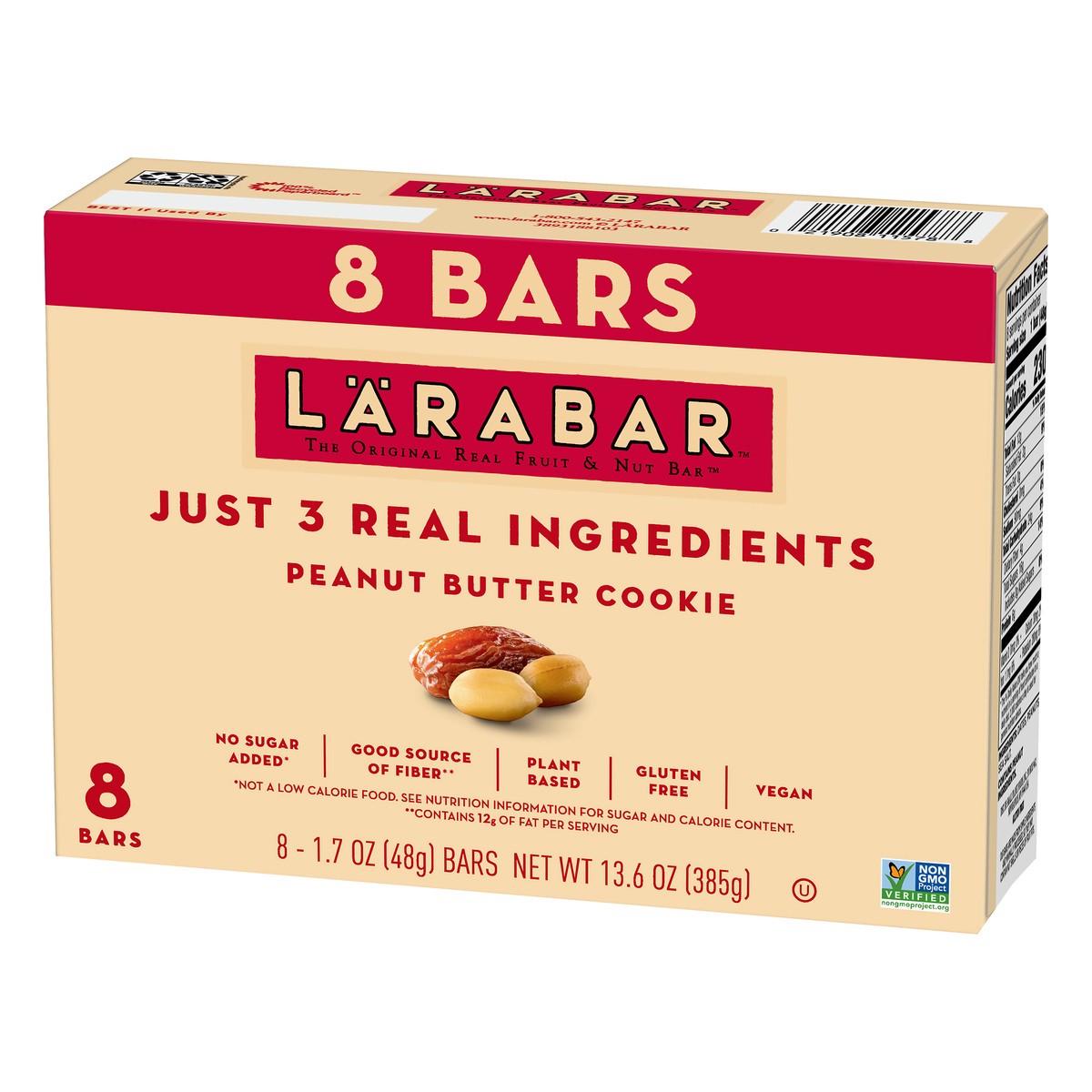 slide 3 of 9, LÄRABAR Peanut Butter Cookie Fruit & Nut Bar 8 ea, 8 ct