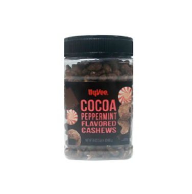slide 1 of 1, Hy-Vee Cashews Coca Peppermint, 30 oz