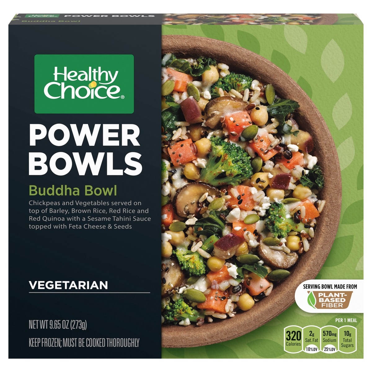 slide 1 of 5, Healthy Choice Power Bowls Frozen Buddha Bowl, Vegetarian, 9.65 oz., 9.65 oz