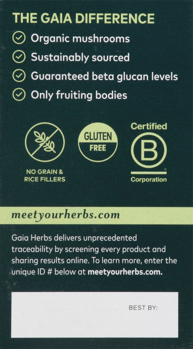 slide 11 of 13, Gaia Herbs Lion's Mane Mushroom 40 Vegan Capsules, 40 ct