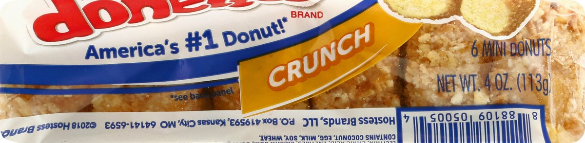 slide 8 of 11, HOSTESS Crunch DONETTES Donuts Single Serve, 6 Count, 4 oz, 4 oz