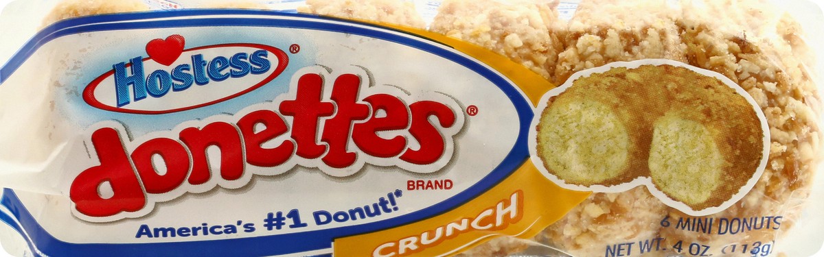 slide 6 of 11, HOSTESS Crunch DONETTES Donuts Single Serve, 6 Count, 4 oz, 4 oz