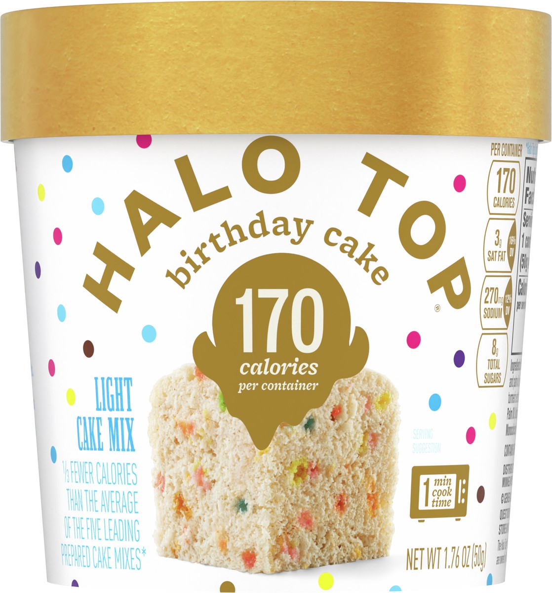 slide 3 of 13, Halo Top Single Serving Birthday Cake Light Cake Mix, 1.76 oz., 1.76 oz