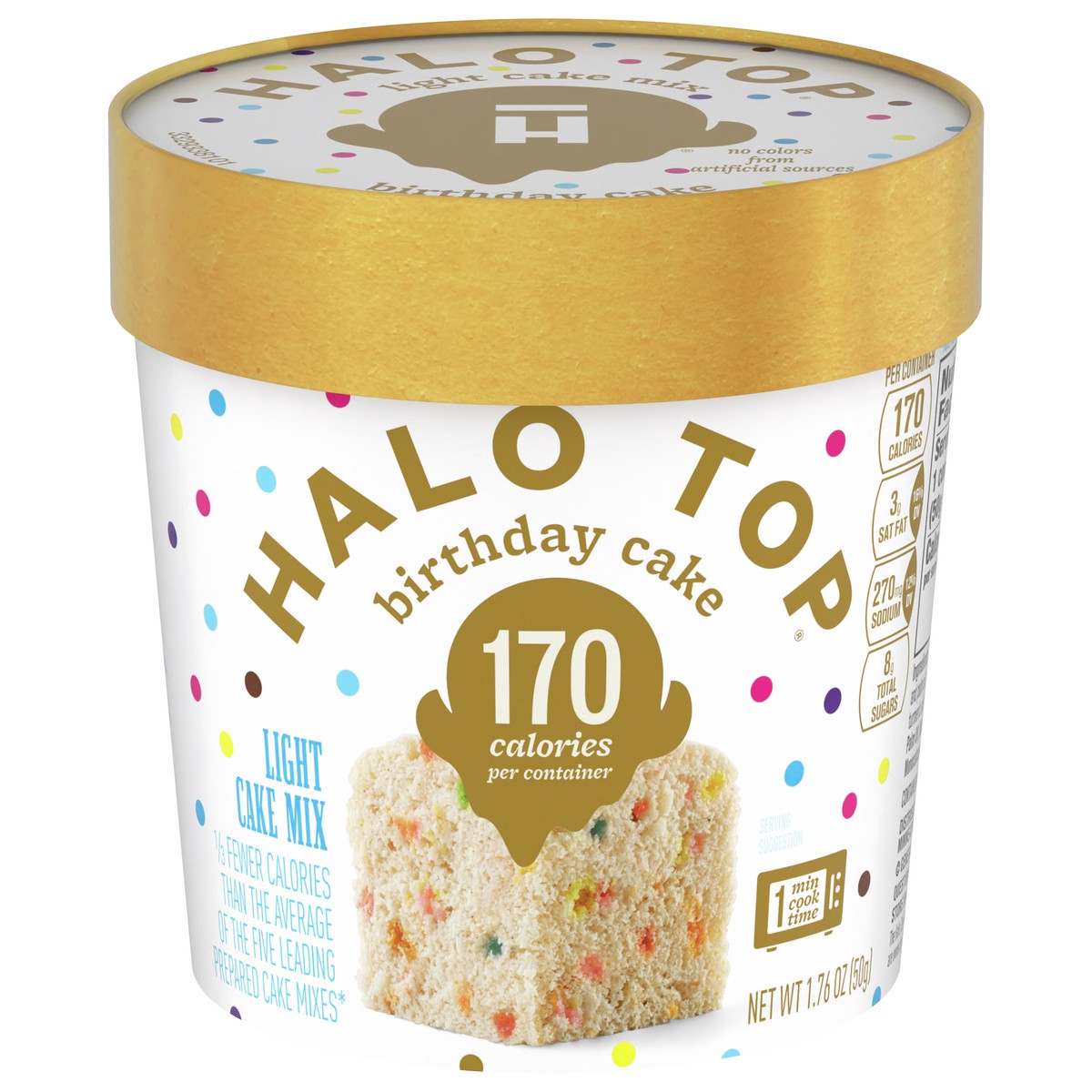 slide 4 of 13, Halo Top Single Serving Birthday Cake Light Cake Mix, 1.76 oz., 1.76 oz