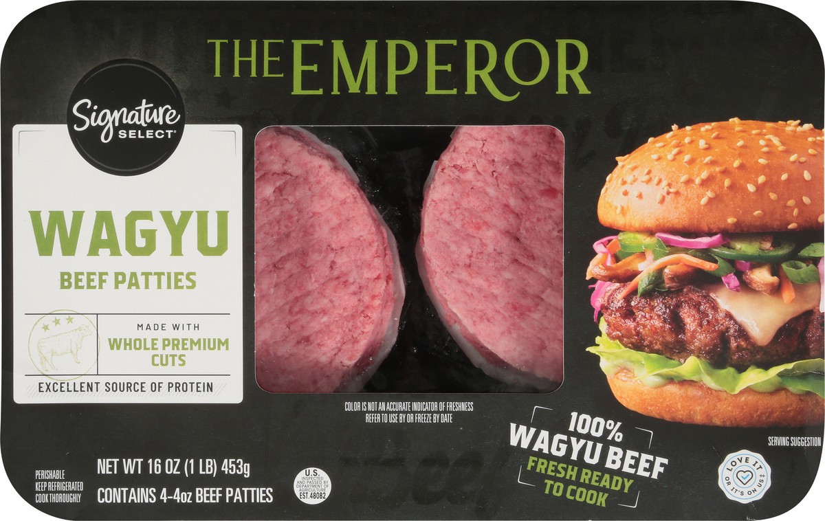 slide 3 of 13, Signature Select Wagyu Beef Patties 4 ea, 4 ct