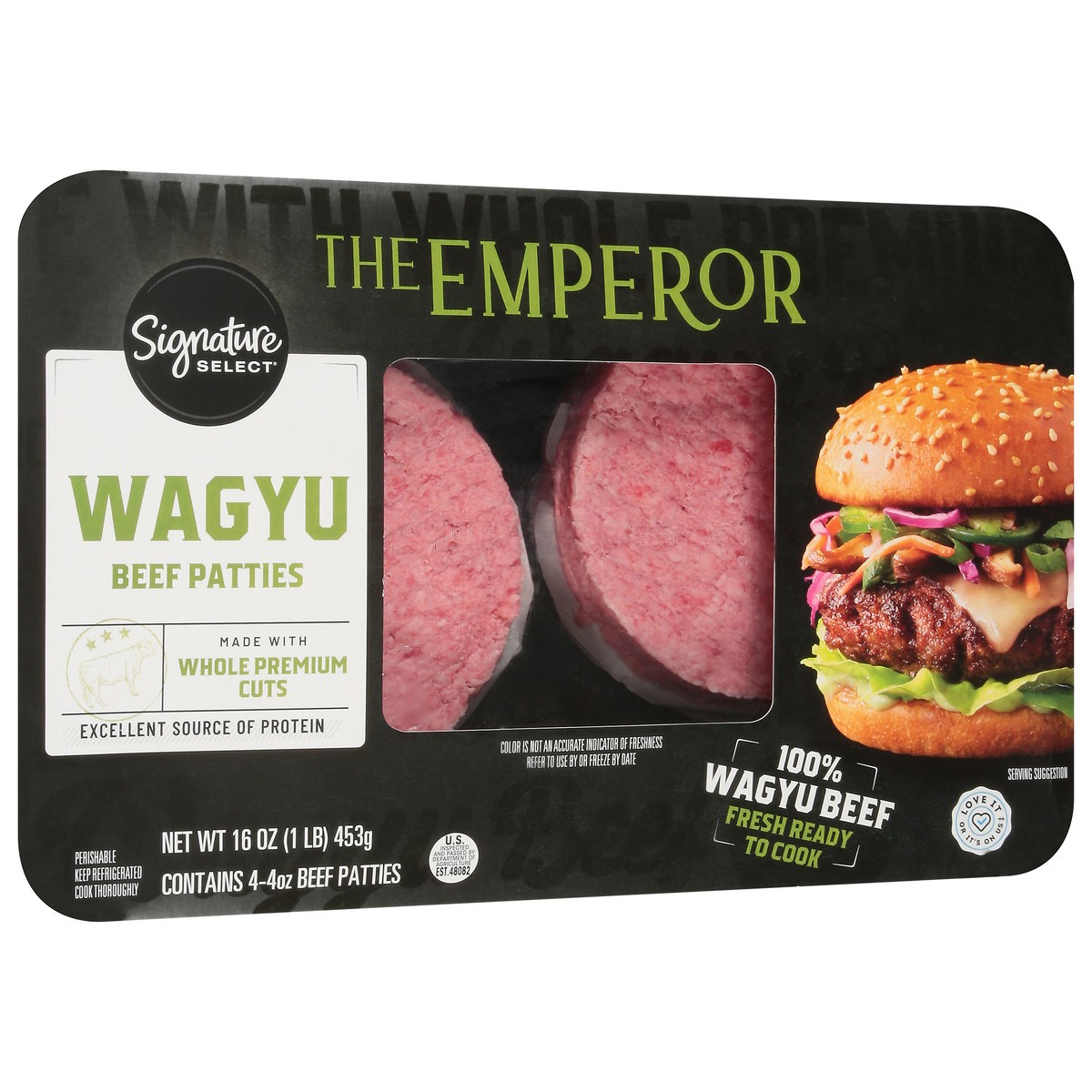 slide 4 of 13, Signature Select Wagyu Beef Patties 4 ea, 4 ct
