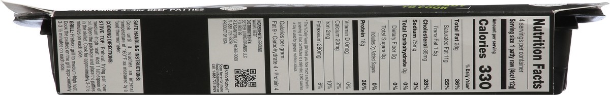 slide 10 of 13, Signature Select Wagyu Beef Patties 4 ea, 4 ct