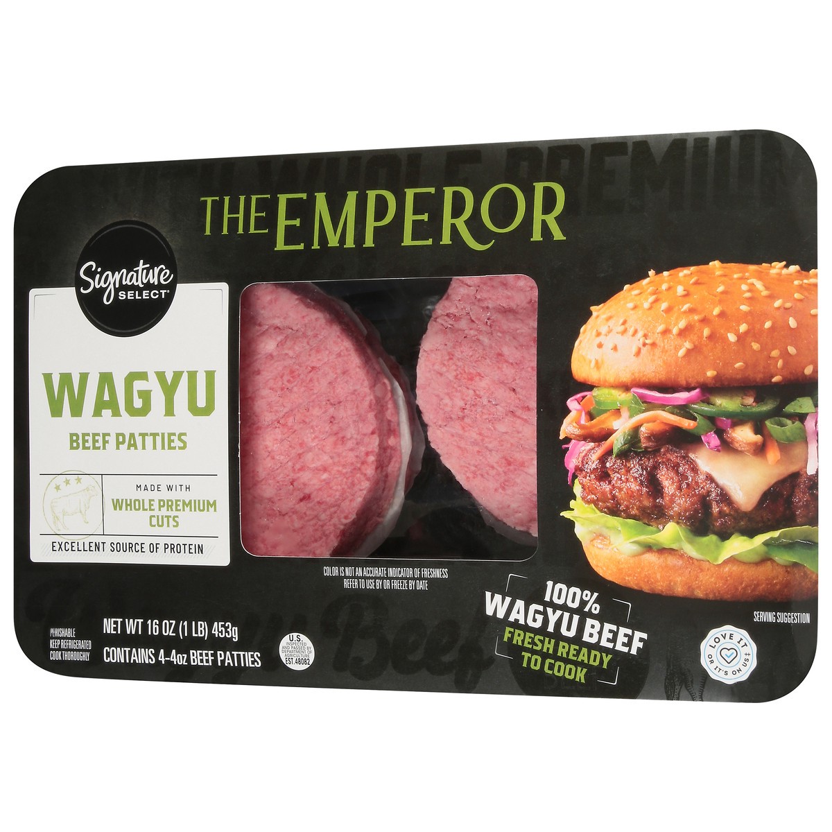 slide 8 of 13, Signature Select Wagyu Beef Patties 4 ea, 4 ct