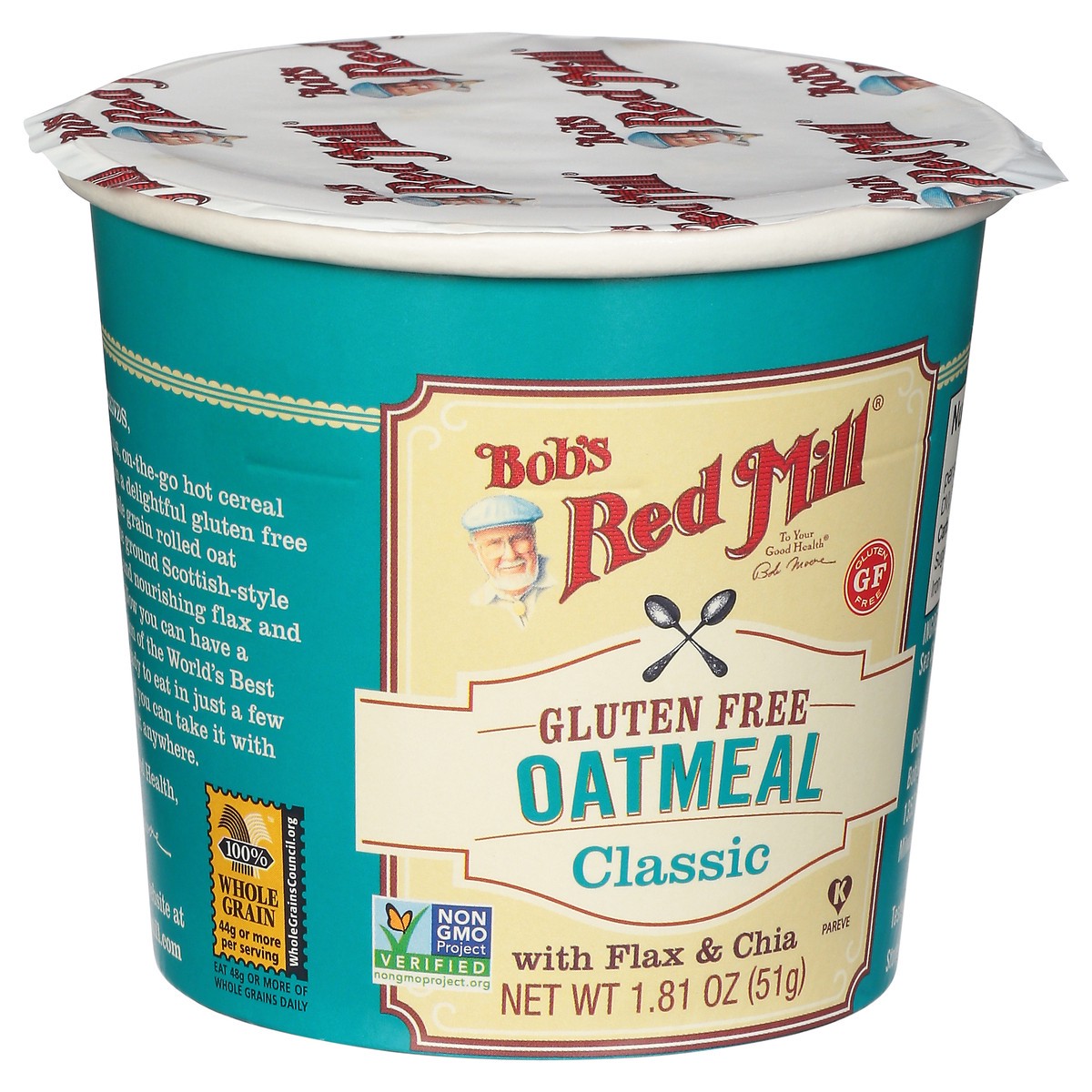 slide 4 of 9, Bob's Red Mill Gluten Free Classic Oatmeal 1.81 oz, 1.81 oz