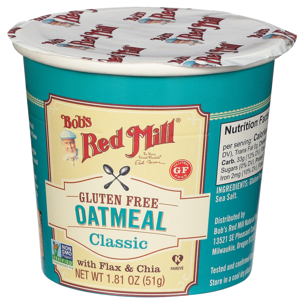 slide 5 of 9, Bob's Red Mill Gluten Free Classic Oatmeal 1.81 oz, 1.81 oz