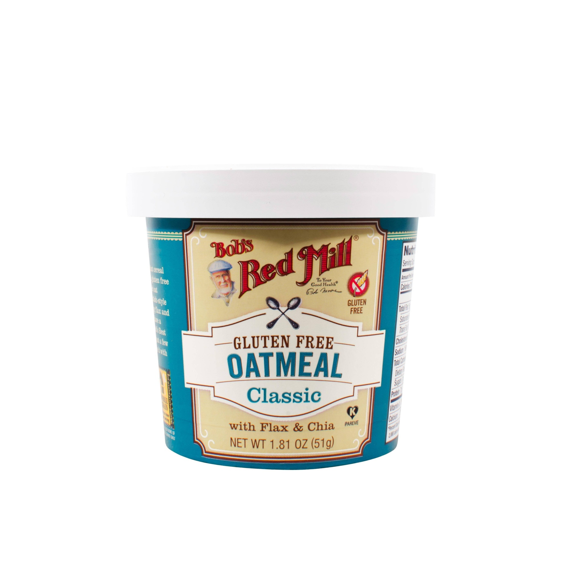 slide 1 of 5, Bob's Red Mill Gluten Free Oatmeal Classic with Flax & Chia, 1.81 oz