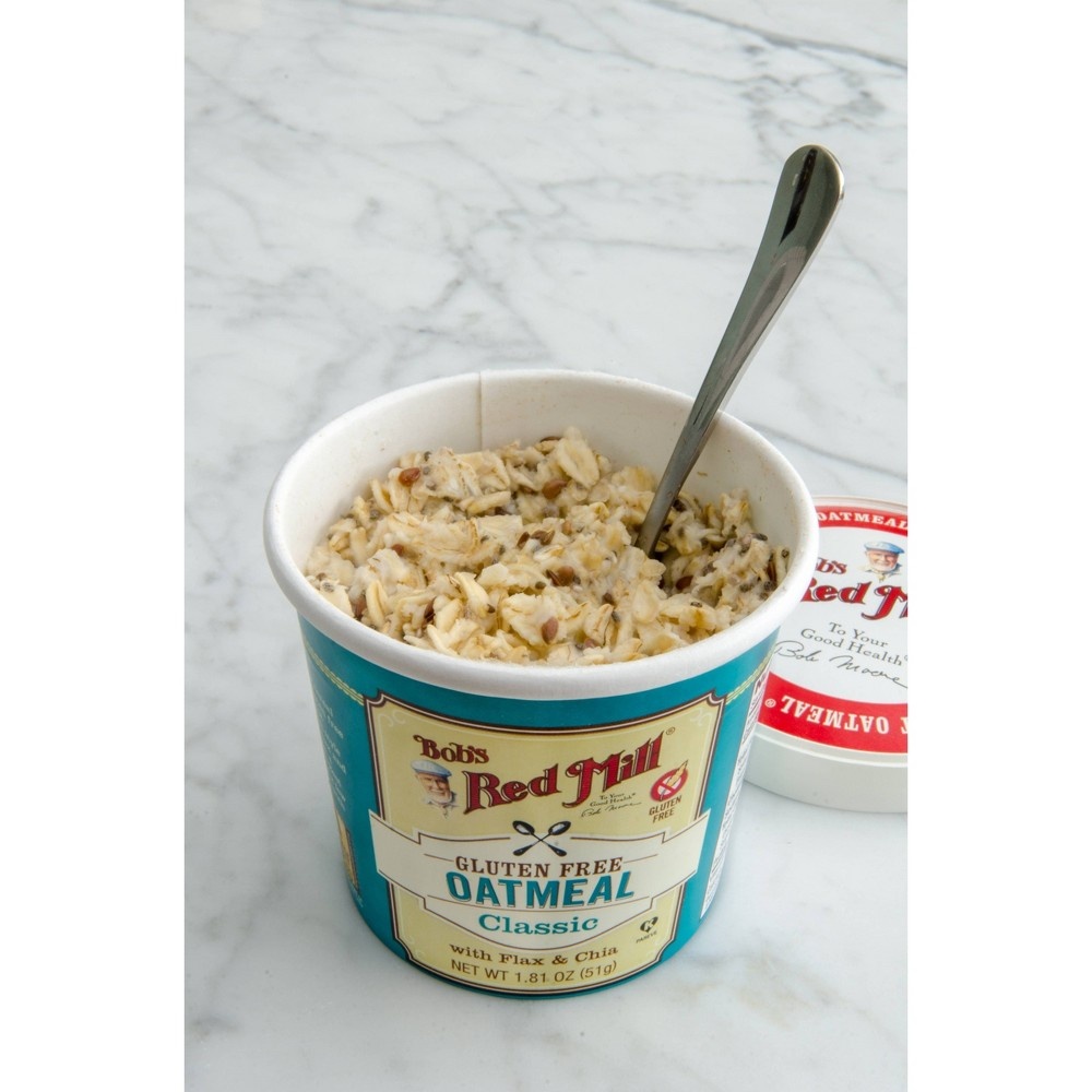 slide 4 of 5, Bob's Red Mill Gluten Free Oatmeal Classic with Flax & Chia, 1.81 oz