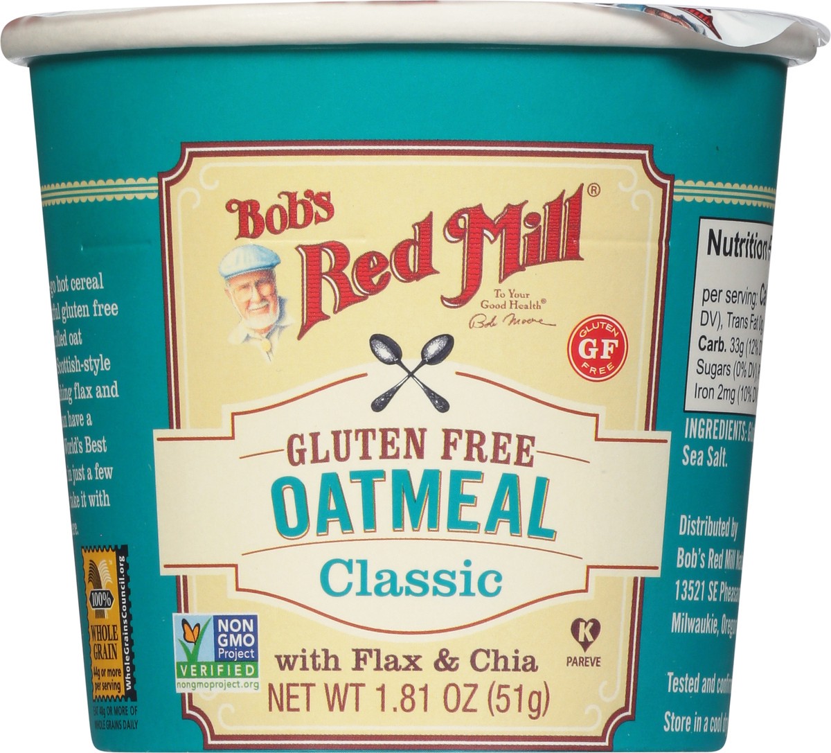 slide 2 of 9, Bob's Red Mill Gluten Free Classic Oatmeal 1.81 oz, 1.81 oz