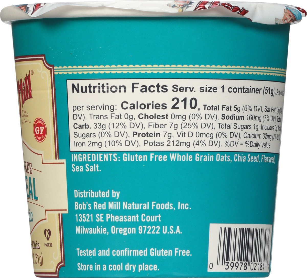 slide 9 of 9, Bob's Red Mill Gluten Free Classic Oatmeal 1.81 oz, 1.81 oz