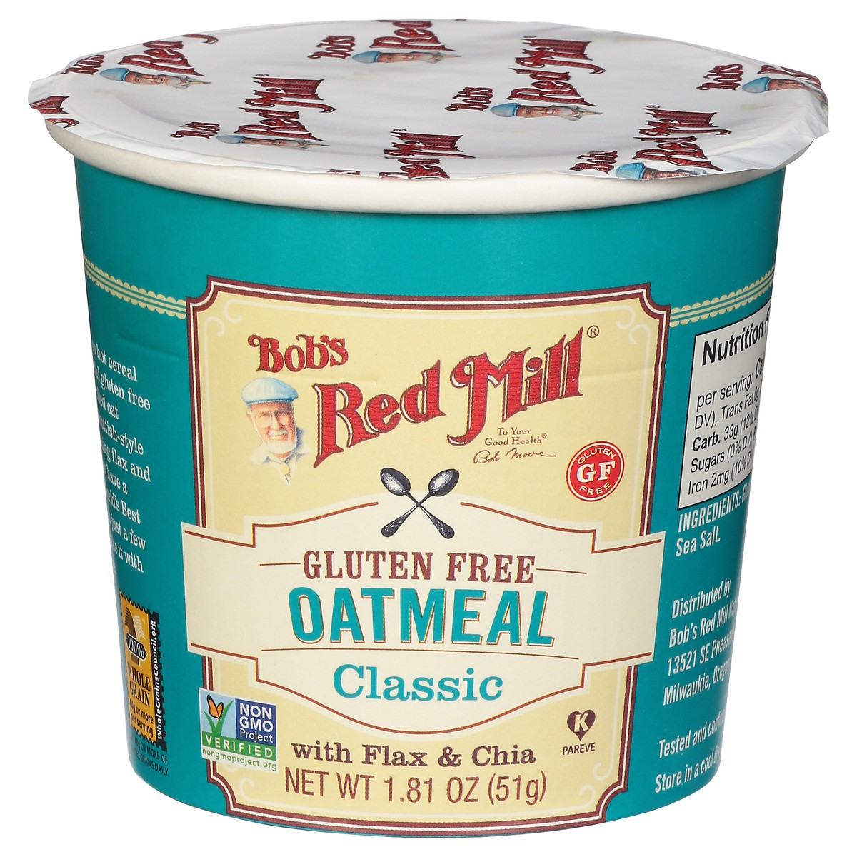 slide 1 of 9, Bob's Red Mill Gluten Free Classic Oatmeal 1.81 oz, 1.81 oz