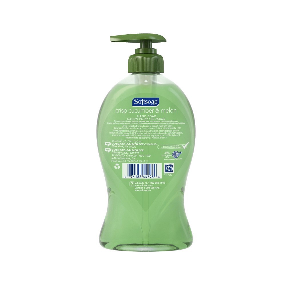 slide 3 of 4, Softsoap Crisp Cucumber And Melon Liquid Hand Soap, 11.25 fl oz