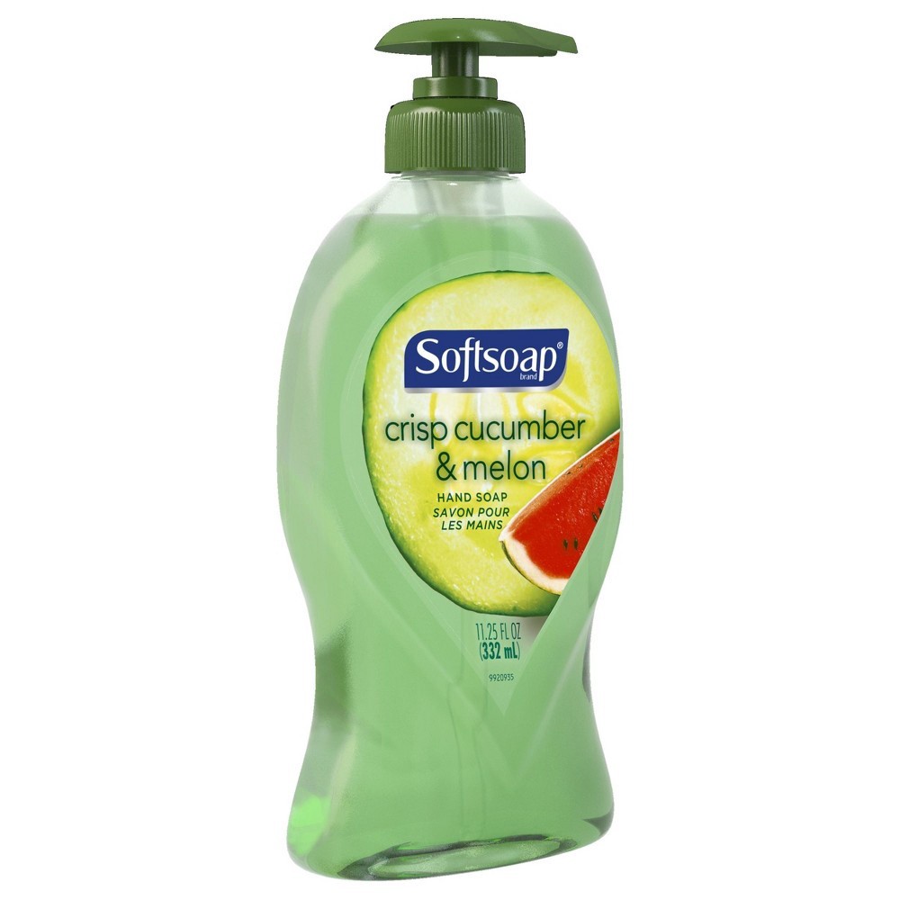 slide 4 of 4, Softsoap Crisp Cucumber And Melon Liquid Hand Soap, 11.25 fl oz