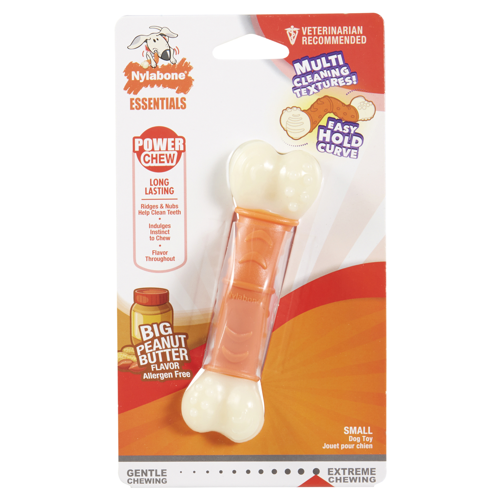 slide 1 of 2, Nylabone Wavy Bone Dog Toy - Small, 1 ct