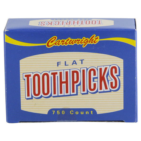 slide 1 of 1, Cartwright Flat Toothpick, 750 ct